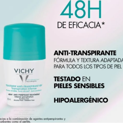 Vichy Desodorante Anti-Transpirante Roll On Regulador 48h 50ml