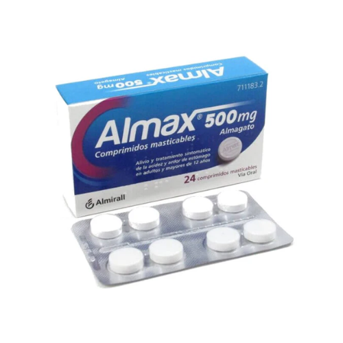 ALMAX 500MG, 24 COMPRIMIDOS MASTICABLES