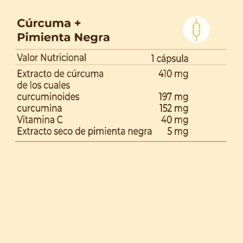 Kobho Labs Cúrcuma + Pimienta Negra 60 cápsulas