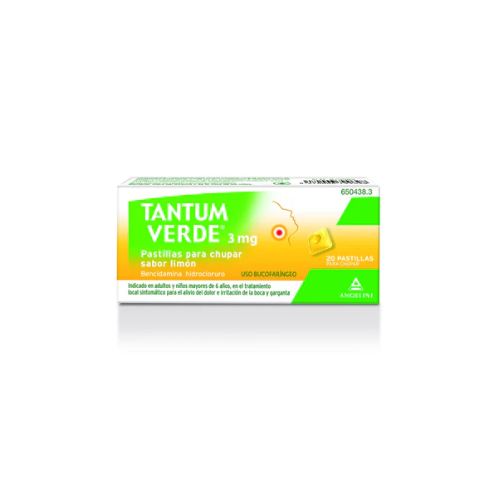 TANTUM VERDE 3 MG 20 PASTILLAS PARA CHUPAR LIMON