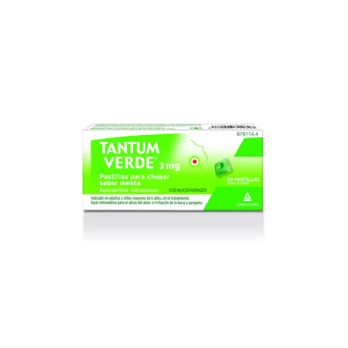 TANTUM VERDE 3 MG 20 PASTILLAS PARA CHUPAR MENTA