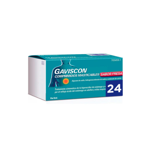 GAVISCON 24 COMPRIMIDOS MASTICABLES SABOR FRESA