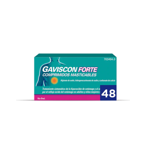 GAVISCON FORTE 48 COMPRIMIDOS MASTICABLES