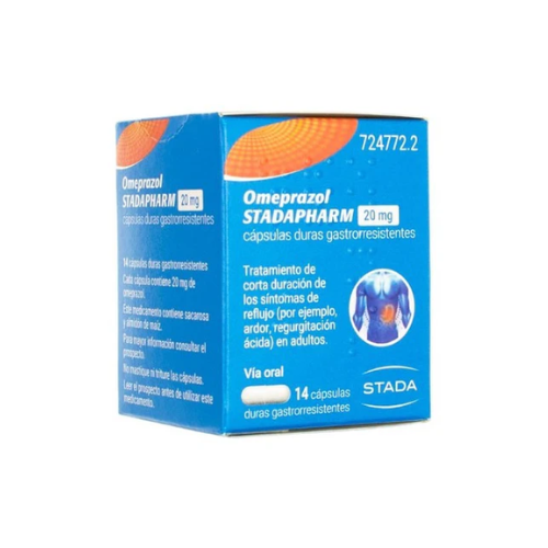 OMEPRAZOL STADAPHARM 20MG 14 CÁPSULAS DURAS GASTRORRESISTENTES (FRASCO)