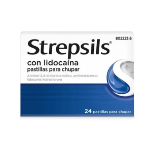 STREPSILS LIDOCAINA 24 PASTILLAS PARA CHUPAR